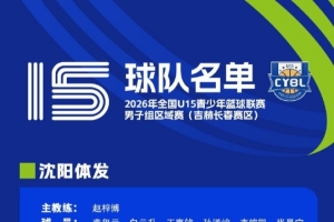 全国U15青少年篮球赛男子区域赛即将开打 参赛名单公布