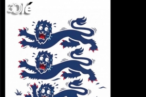 三狮惊恐逃窜，奥莱报社恶搞英格兰队徽