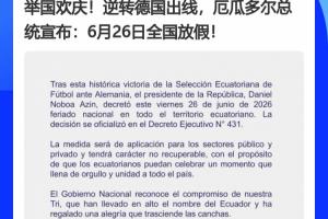 德国成背景板x2！厄瓜多尔、巴拉圭全国休假日，全因德国所致