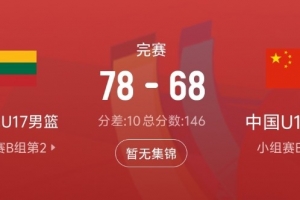 中国队此战篮板球差距显著，仅抢下31个，比立陶宛队少17个