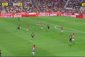 射术不错！新援措利斯内切破门，阿森纳2-0赫罗纳！