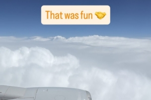 愉快旅程！德拉维多瓦分享返程航班窗景：真是一次有趣的飞行体验！