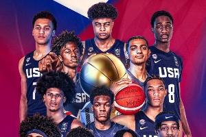 美国U17队决赛以58战全胜姿态击败塞尔维亚,垄断8冠,邦特杰荣获MVP
