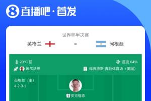 英格兰三处变动,阿根廷一处:罗杰斯、詹姆斯、斯彭斯及小西蒙尼首发