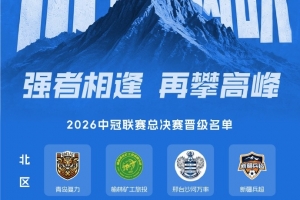 中冠总决赛分区：16支队伍争夺3.5个升入乙级的名额，南区包括广东晨星、江苏常晋等队伍